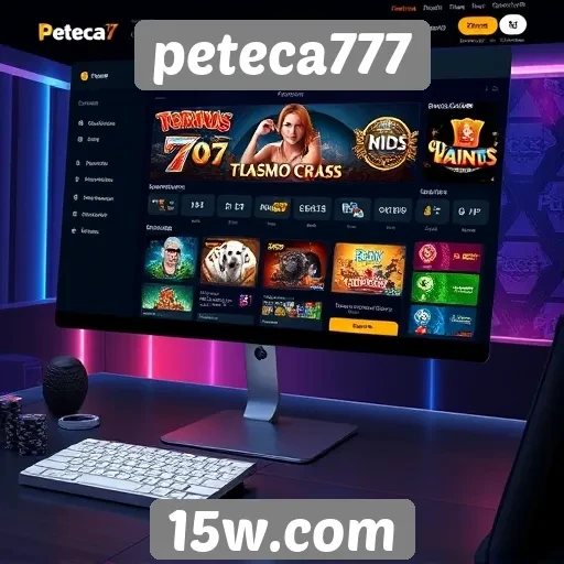 Interface do usuário no peteca777